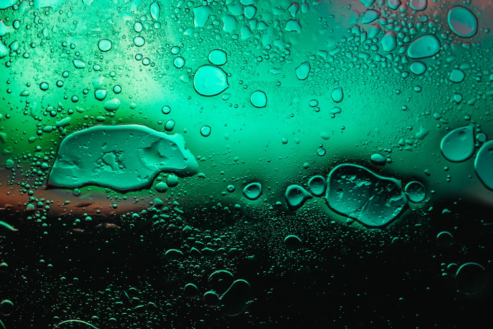 water droplets on clear glass