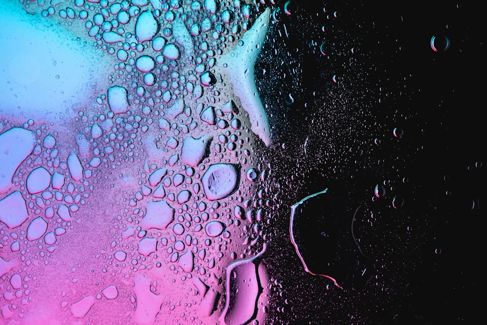 water droplets on glass panel