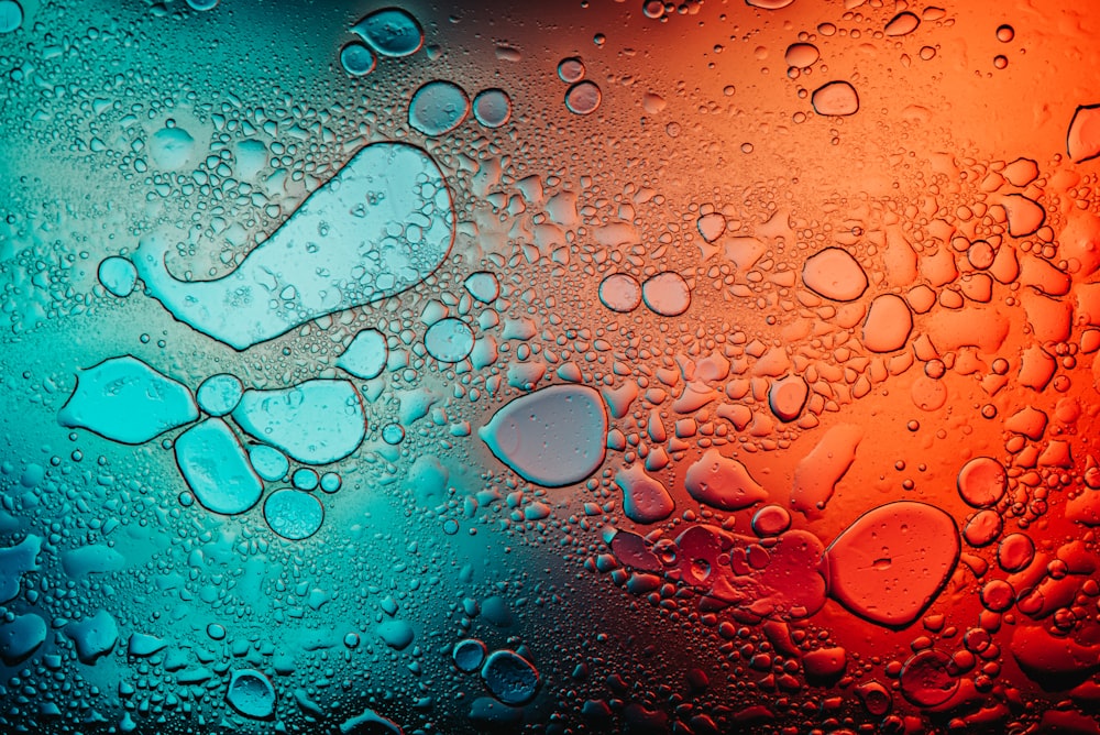 water droplets on glass panel