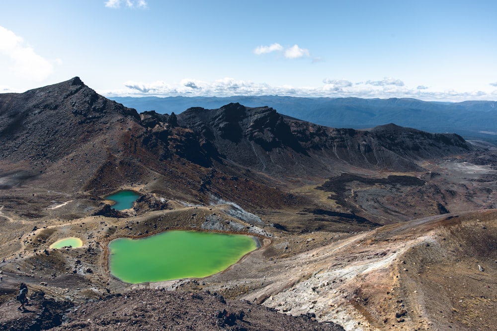 lake in the middle of mountains during daytime