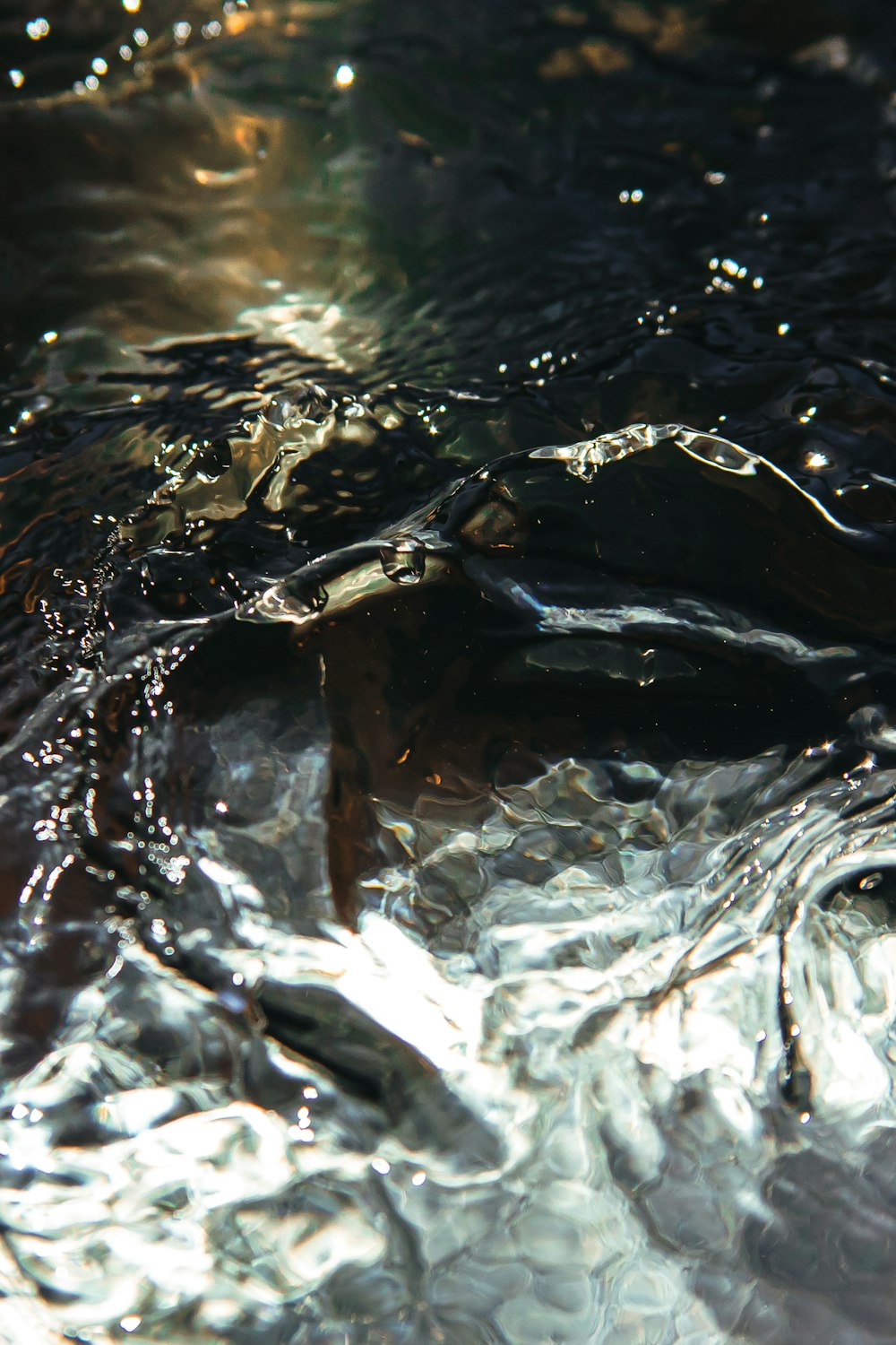 silver foil with water droplets