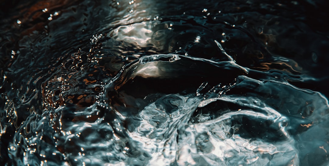 water splash in close up photography