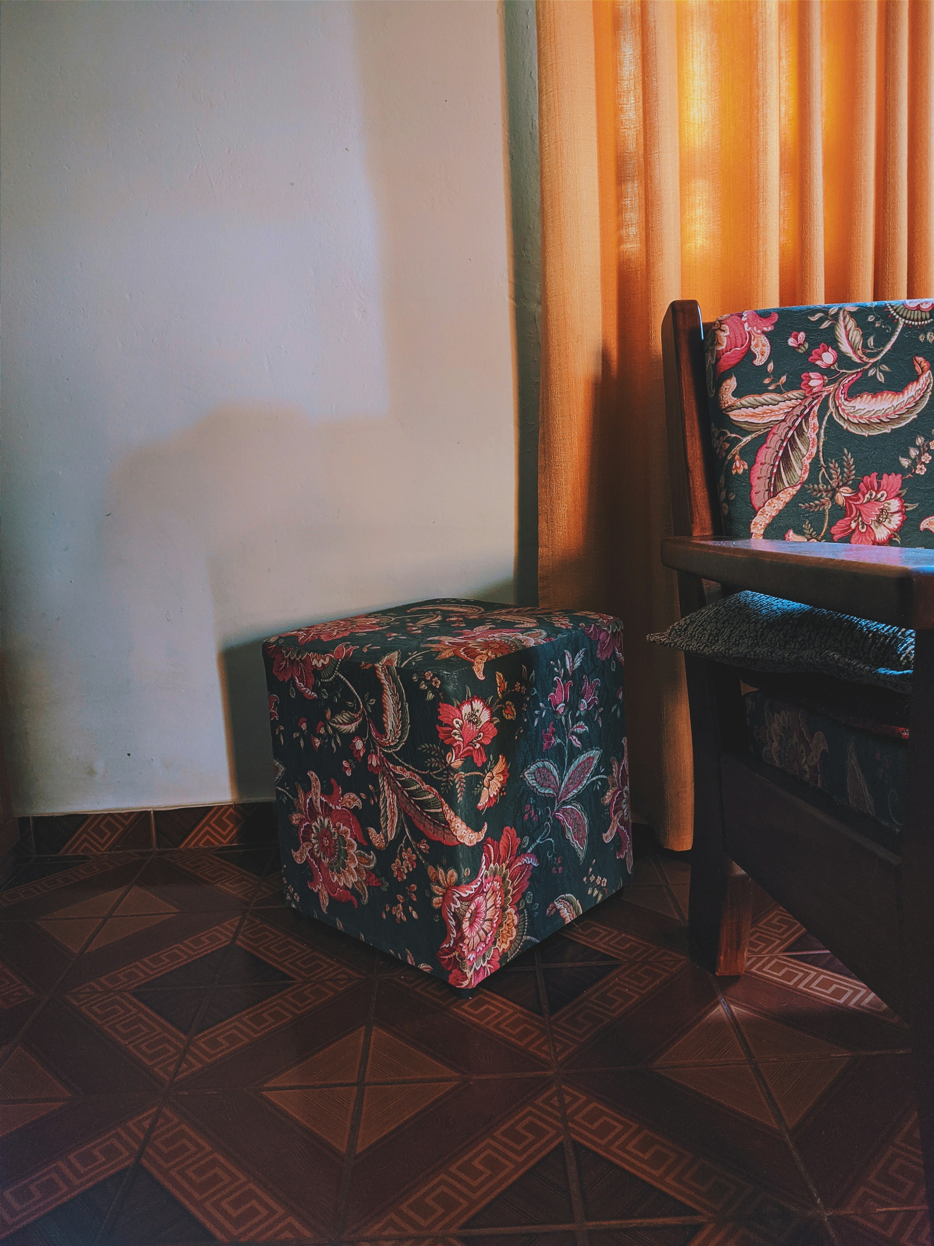 Rattan Storage Ottoman