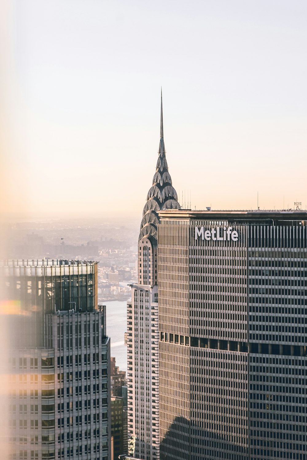 a view of some very tall buildings in a city