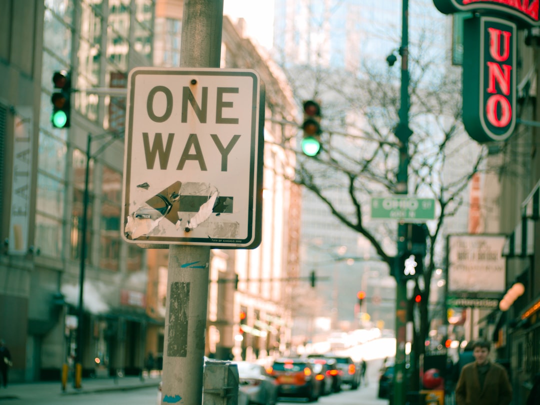 white and black street sign