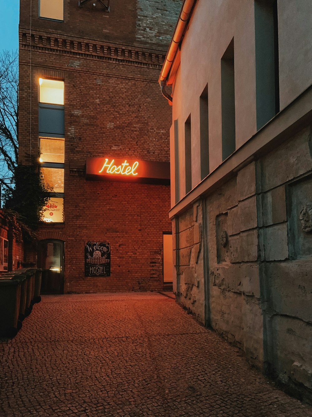 red and white lighted store signage