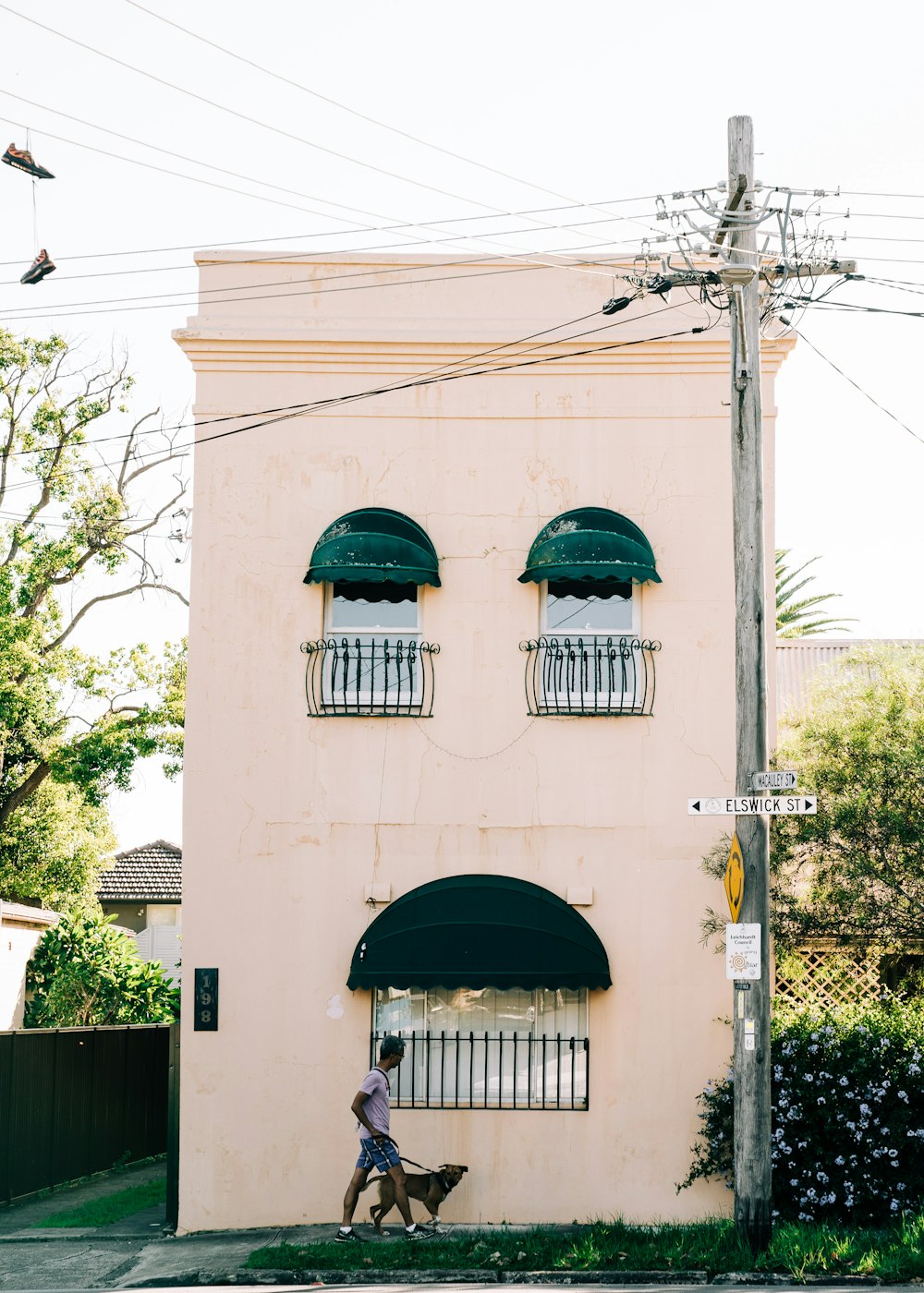 white and green concrete building