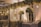 A beautifully decorated wedding venue with floral arrangements.