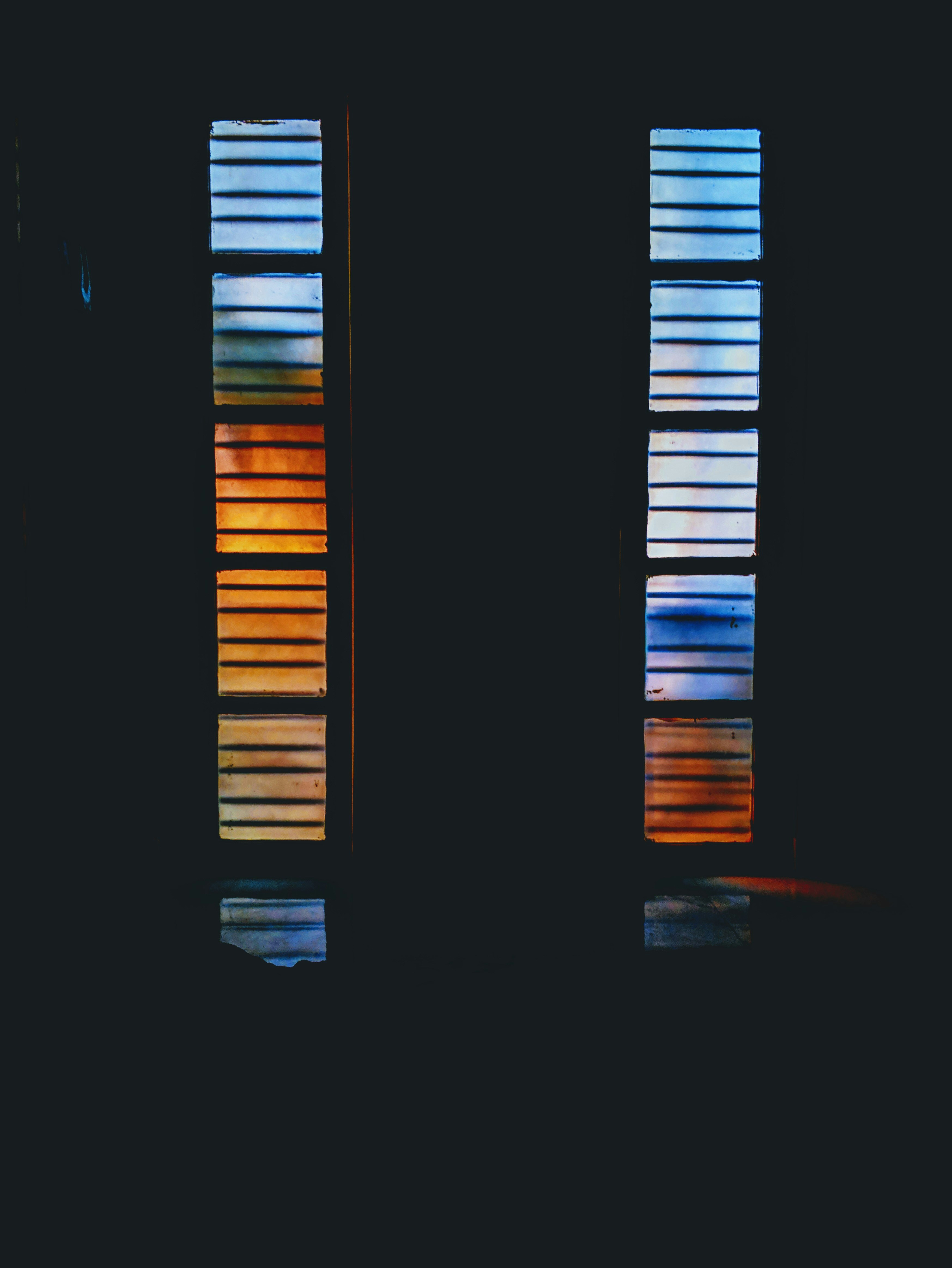 A series of filters, each one more refined, through which a large pool of data points is passed, resulting in a few, perfect shapes.