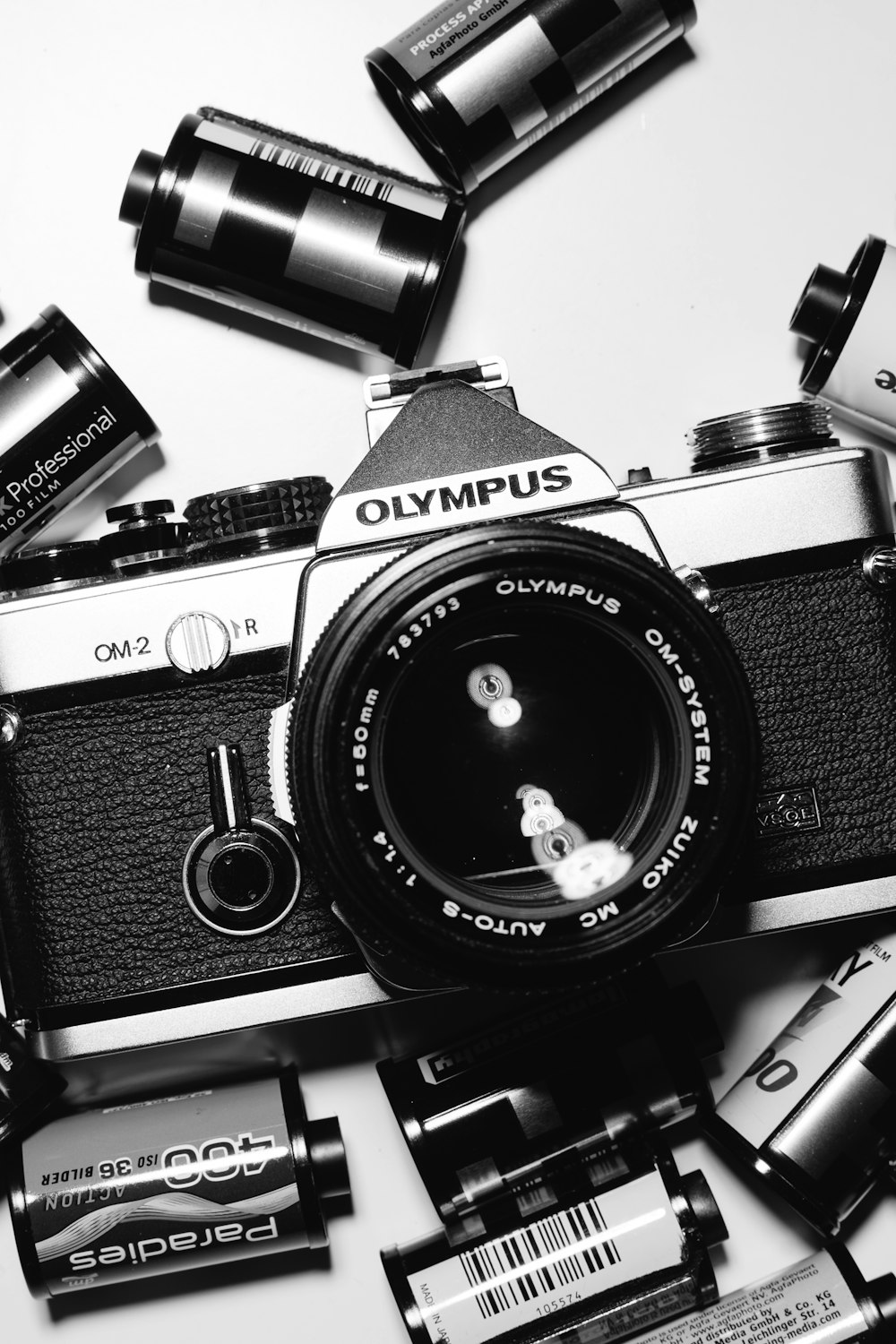 Schwarze und silberne Pentax Kamera