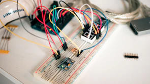 blue and black audio mixer