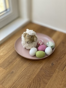 Pastel Lamb Figurine