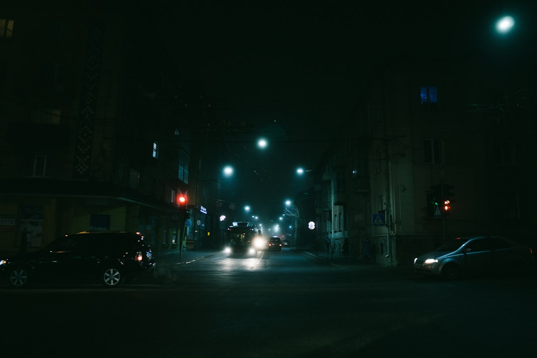 cars on road during night time