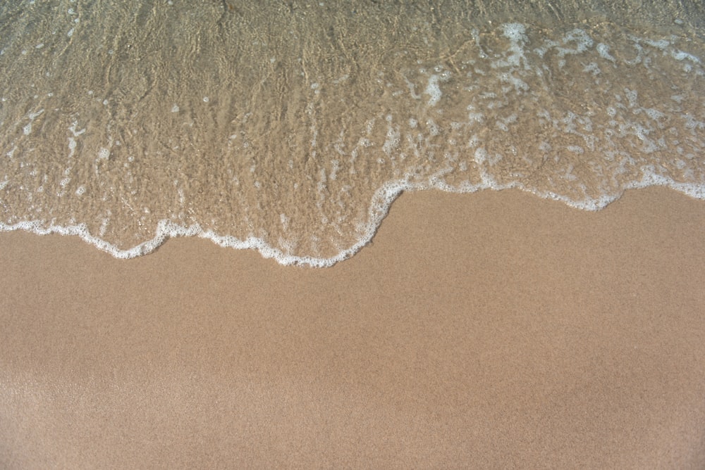 aerial view of ocean waves