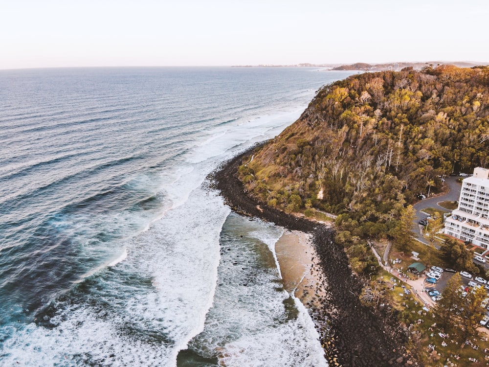 aerial view of beach during daytime