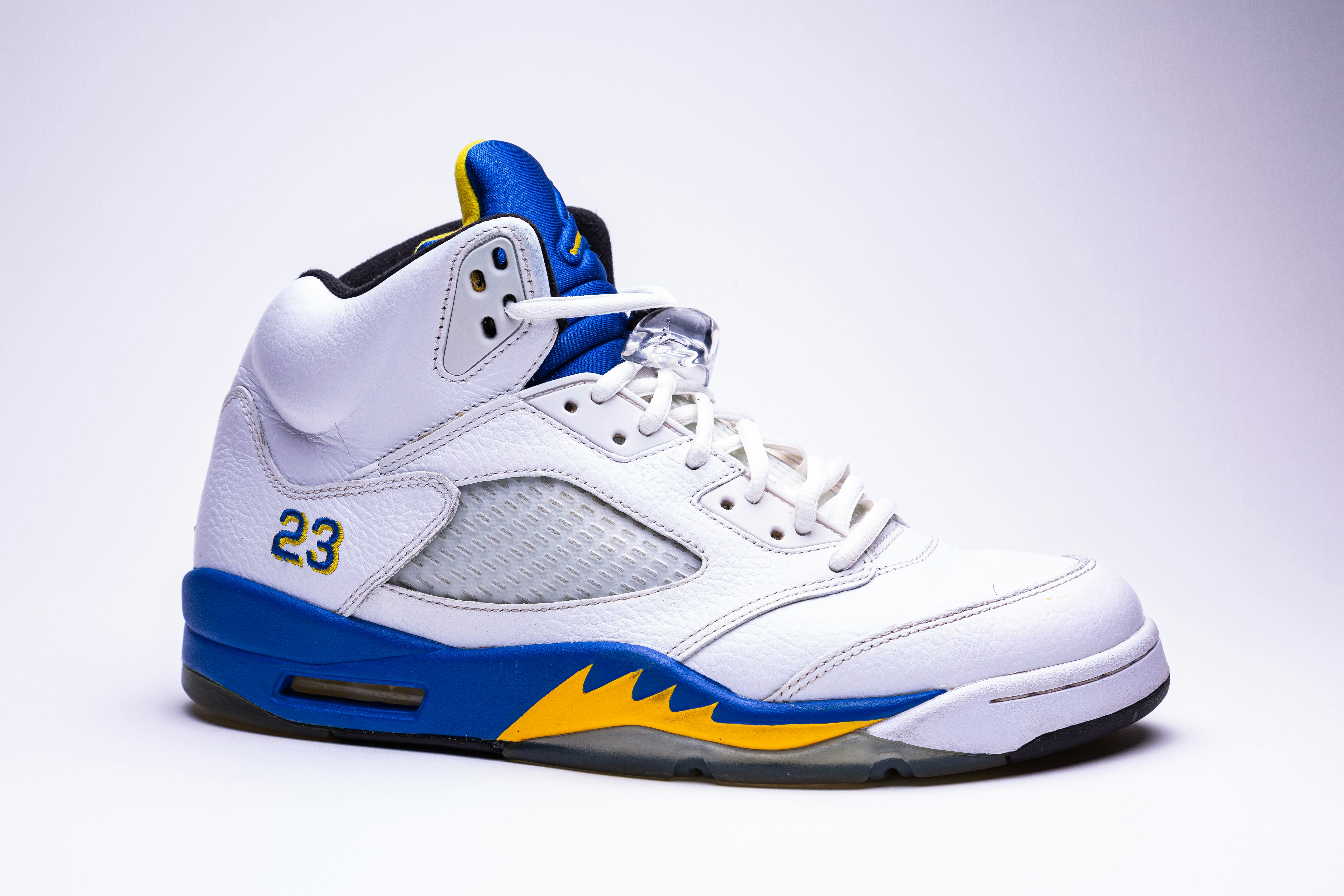 blue and yellow nike air