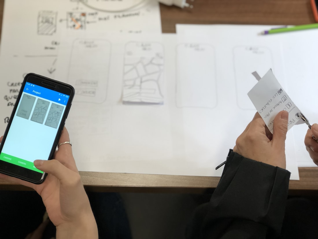 A user testing session