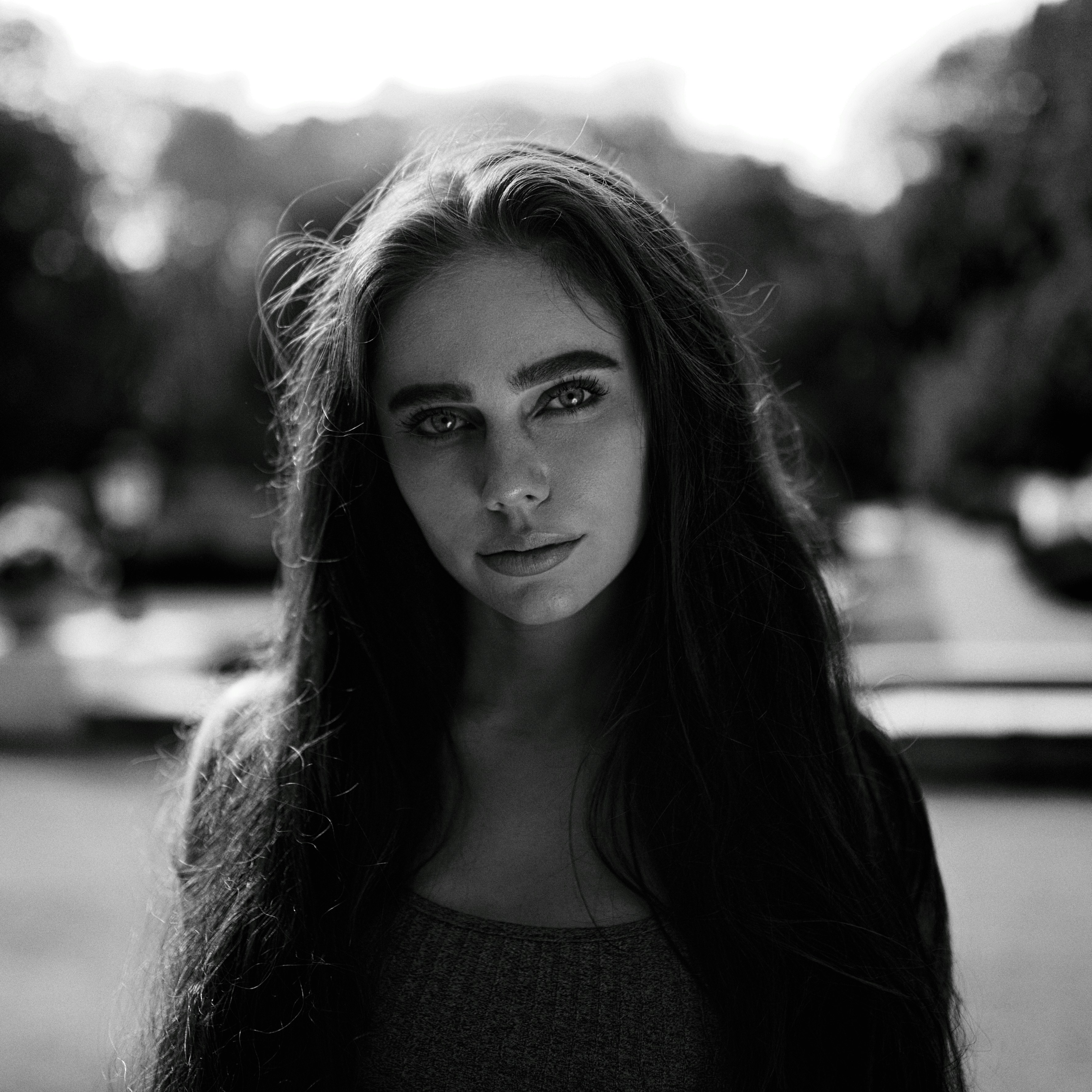 woman in black crew neck shirt