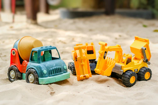 green and yellow toy car