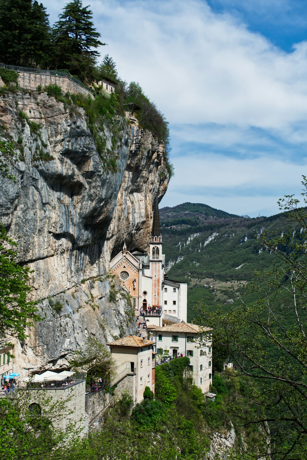 white and brown concrete buildings on mountain during daytime