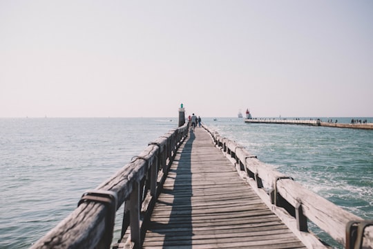 person in black shirt walking on wooden dock during daytime in Capbreton France