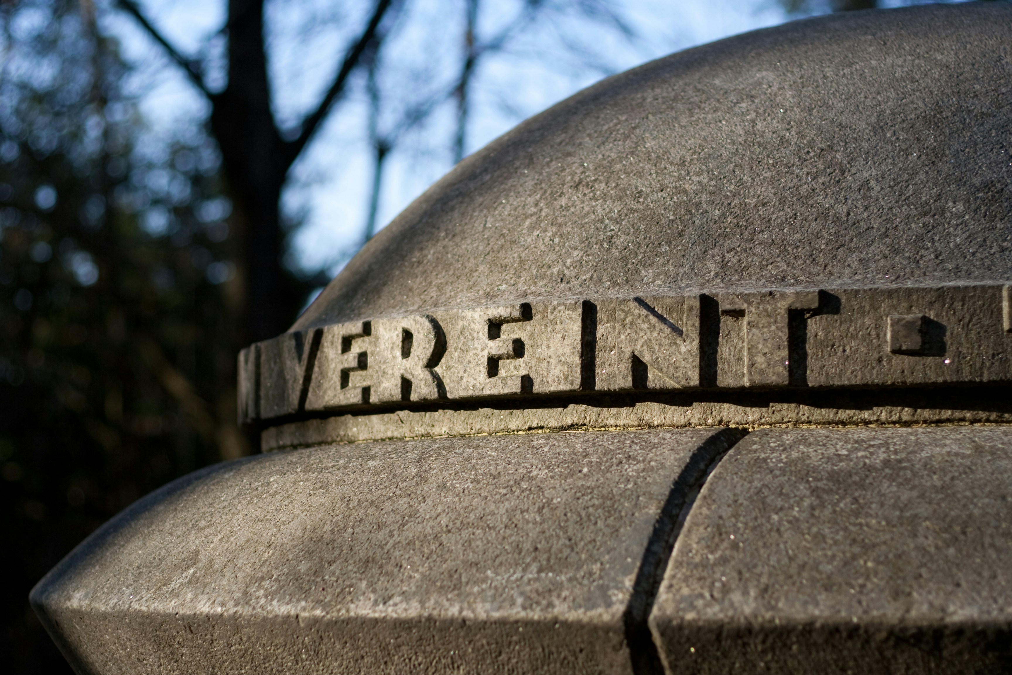 stone monument  at concentration camp Flossenbürg memorial site