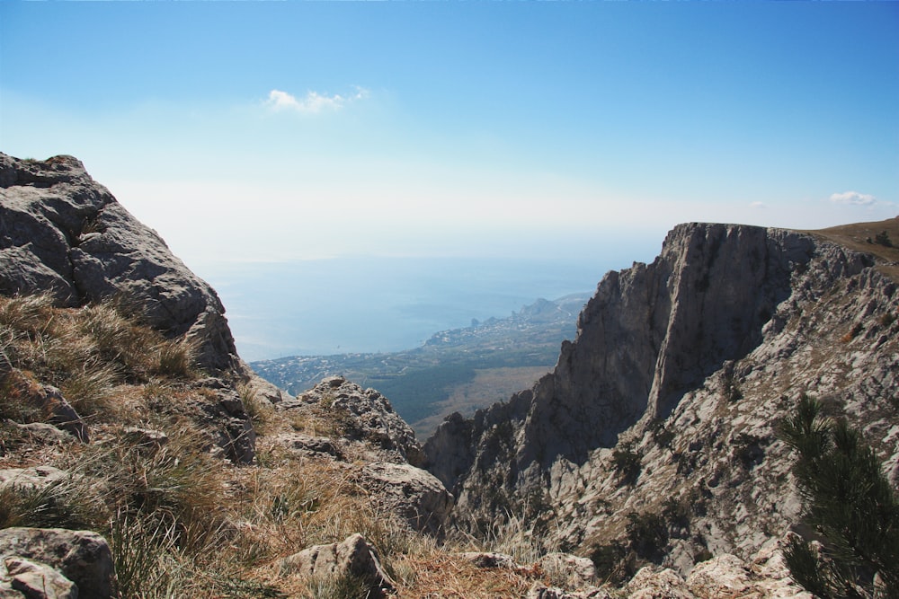 brown and green mountain under blue sky during daytime