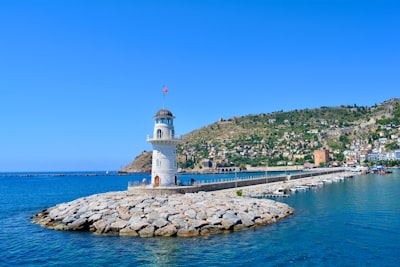 Alanya Lighthouse - Aus Drone or Ferry, Turkey