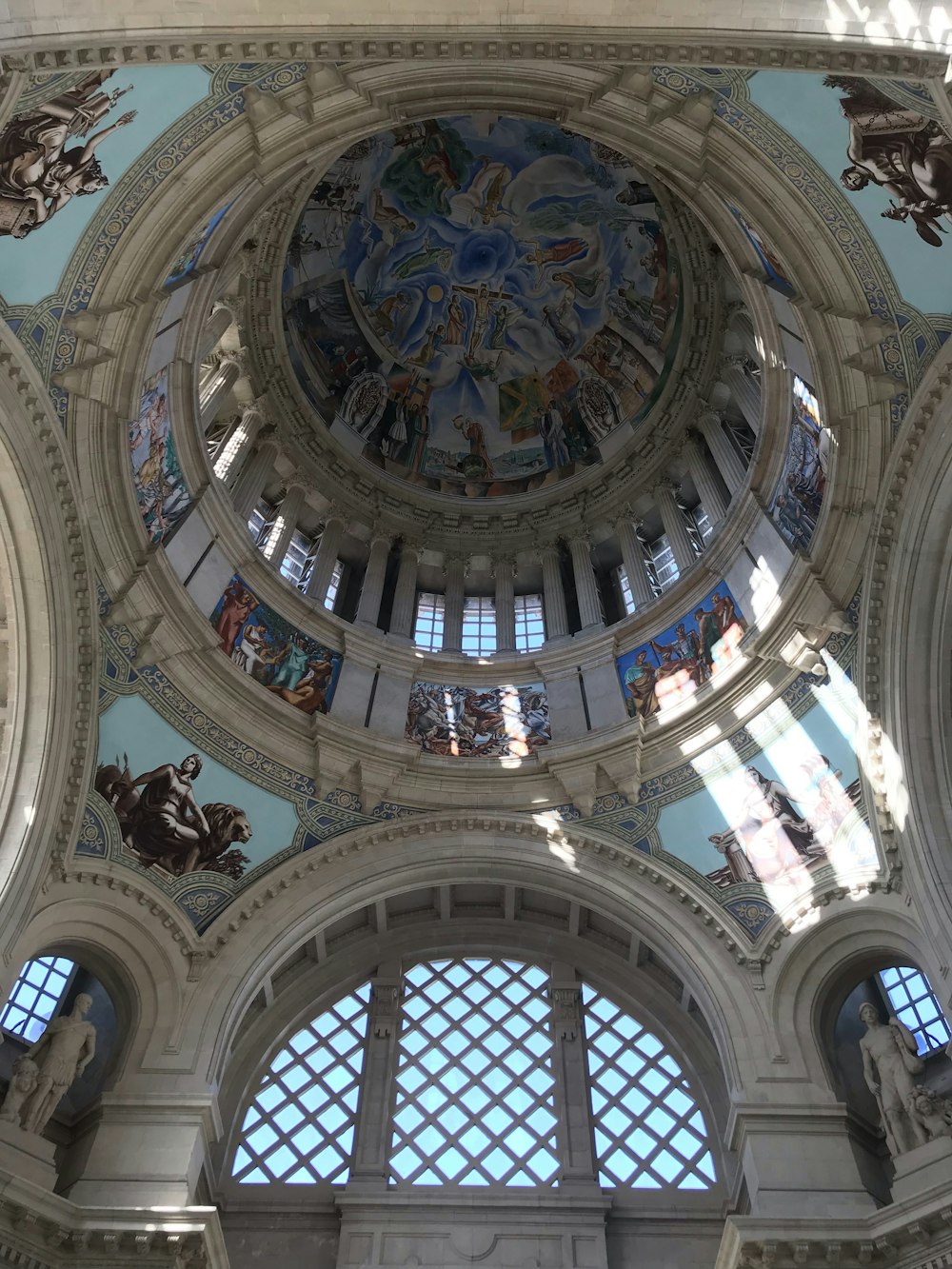 low angle photography of dome ceiling