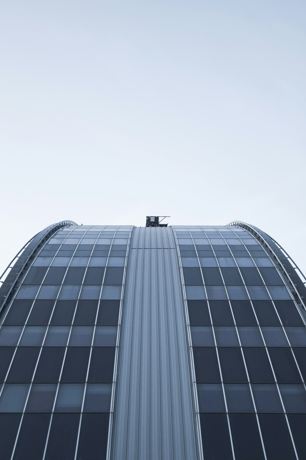 black and white glass building