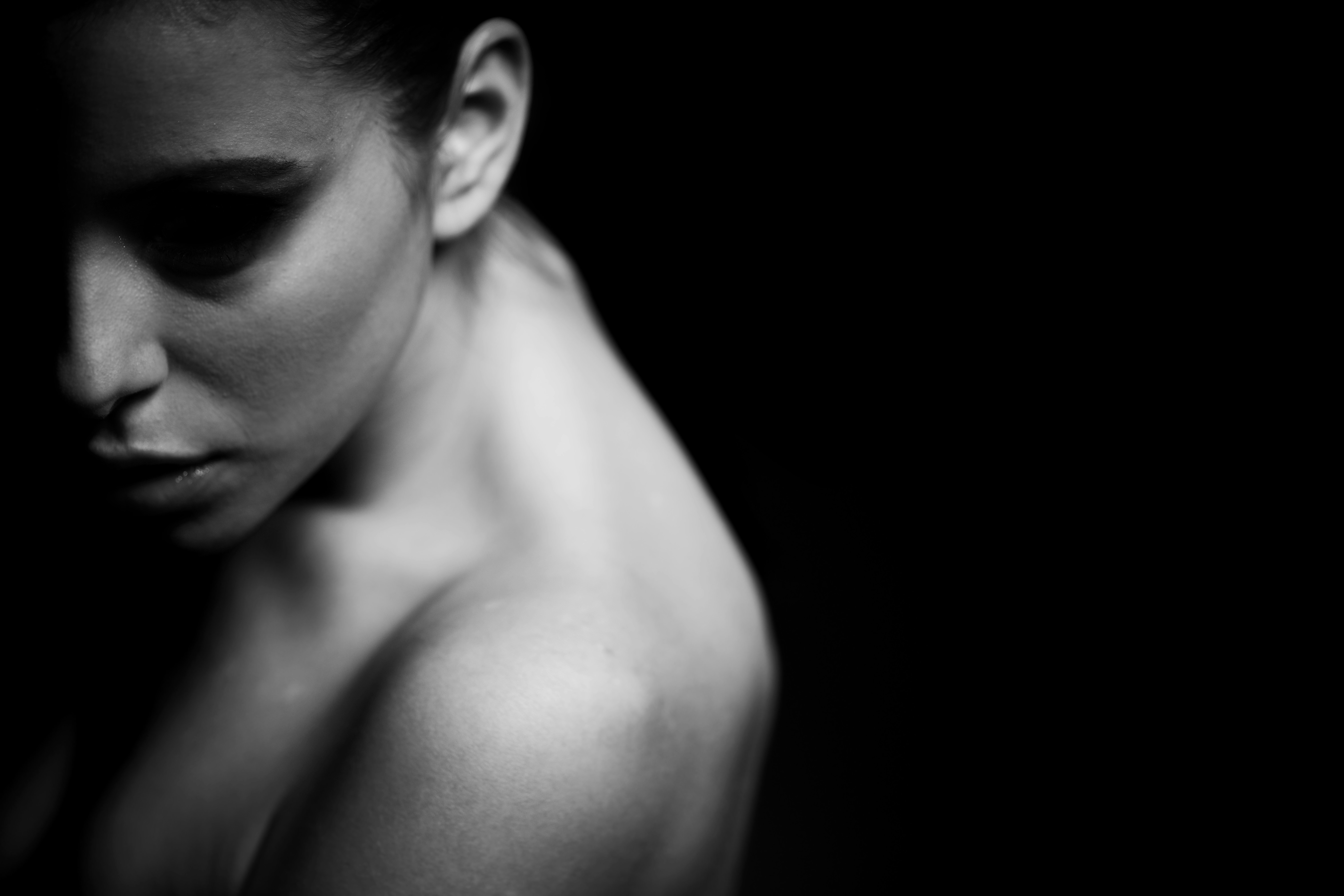 Black and white portrait