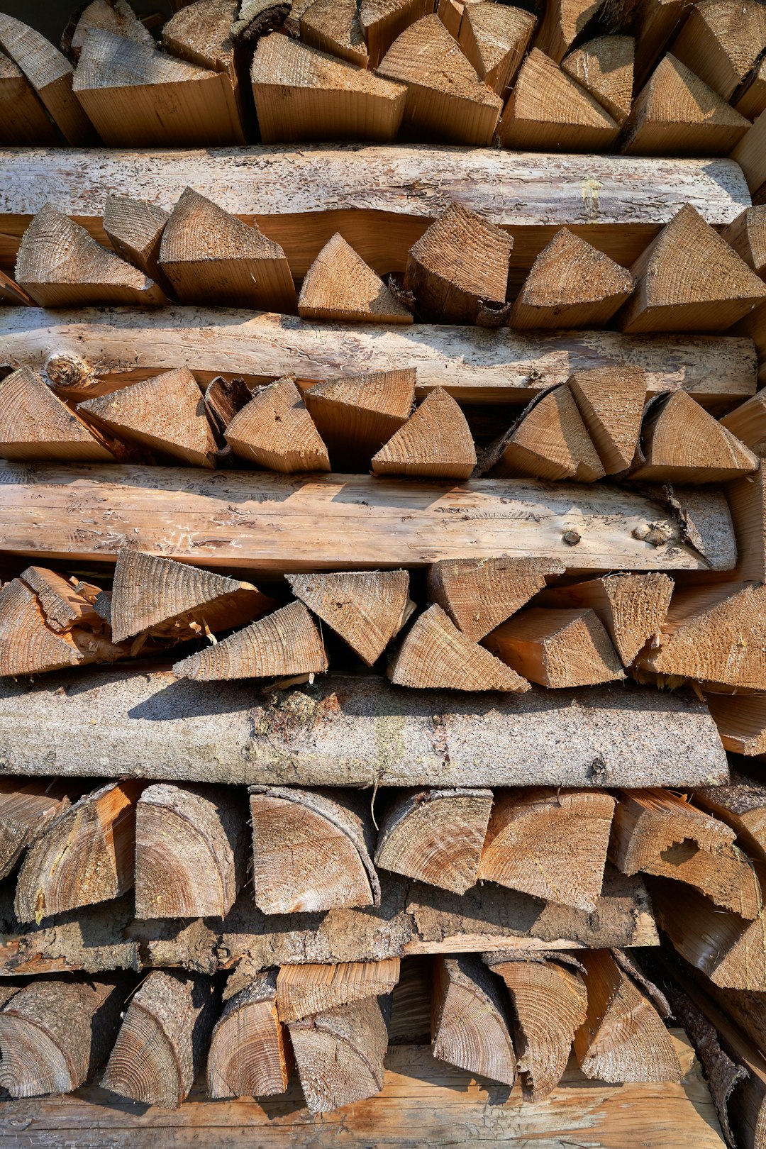 brown and gray firewood stack