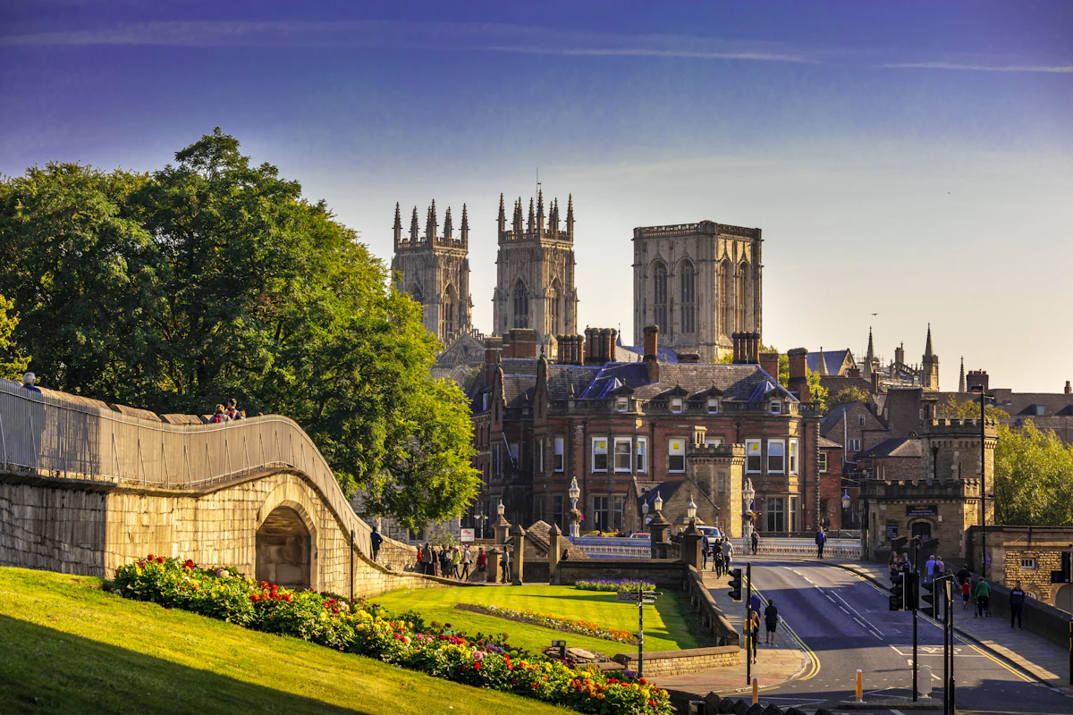 York city walls leading towards York Minster