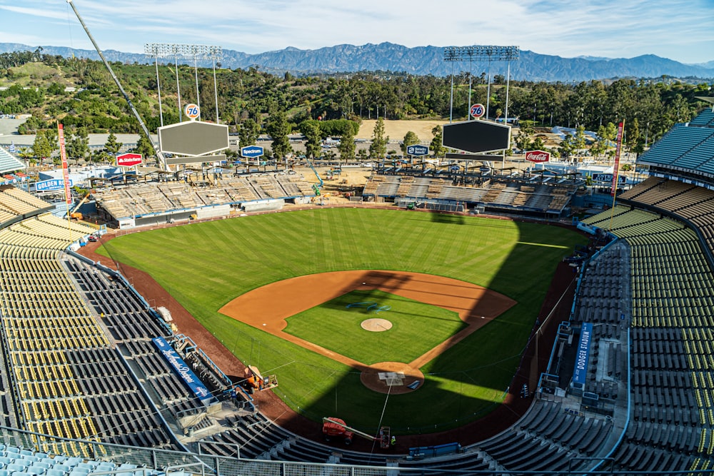 aerial view of football field during daytime