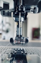 black and silver sewing machine