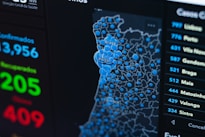 blue and white abstract painting