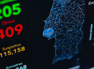 A digital map showing hotspots of reported illegal law enforcement activities.
