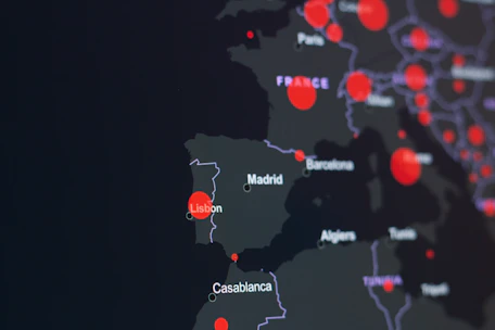 A map showing trade routes between Spain and various African countries with wine bottles marking key locations.