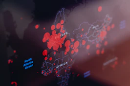 Map highlighting potential data center locations with environmental overlays