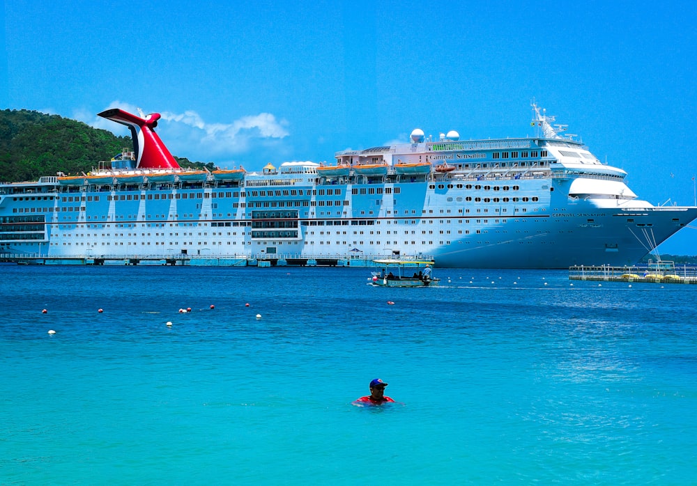 white cruise ship on sea during daytime