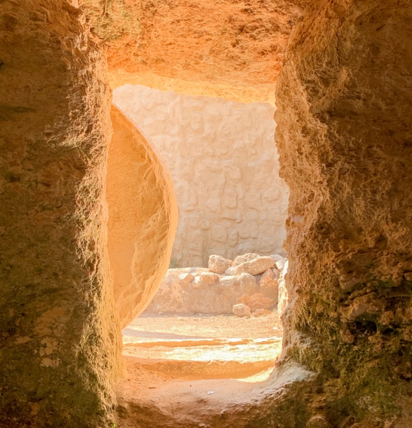 the empty tomb of Jesus Christ