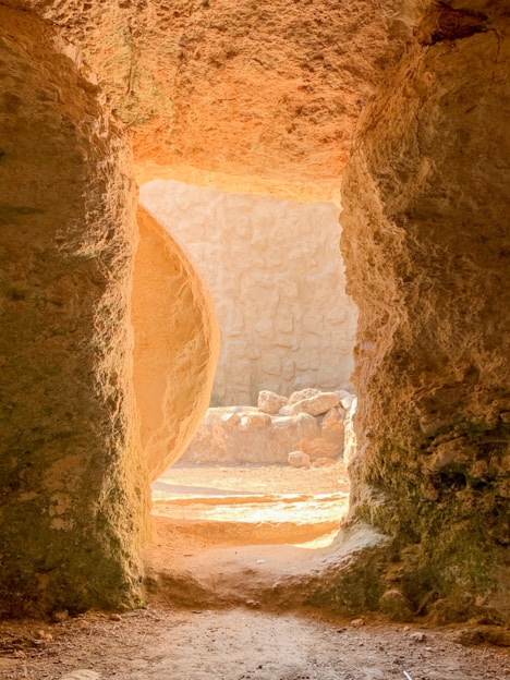 the empty tomb of Jesus Christ