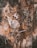 A rustic and textured surface with a depiction of a deer. The imagery is created from various materials, including metal and paint, giving it an aged and weathered appearance. The antlers are prominent and crafted with intricate detail.