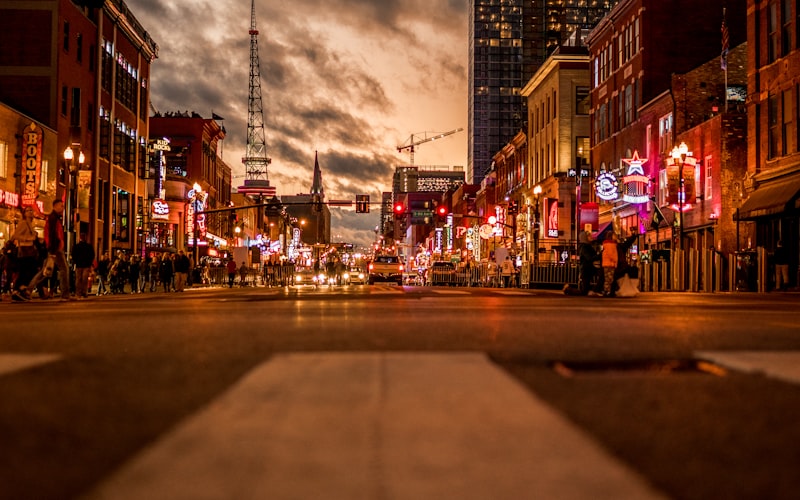Nashville skyline with Broadway