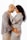 A couple stands closely, facing each other, with their foreheads touching. The man gently holds the woman's waist, while the woman rests her hands on his shoulders. Both are smiling warmly and wearing casual clothing.