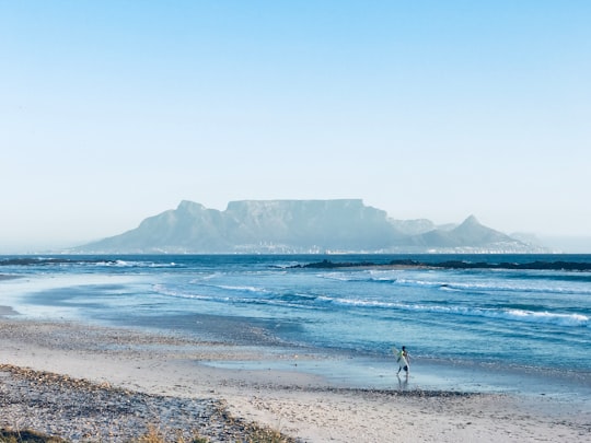 person walking on beach during daytime in Robben Island South Africa