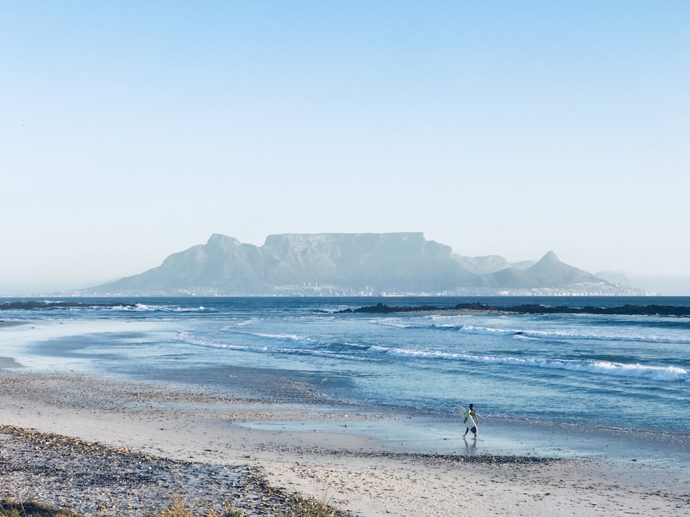 person walking on beach during daytime