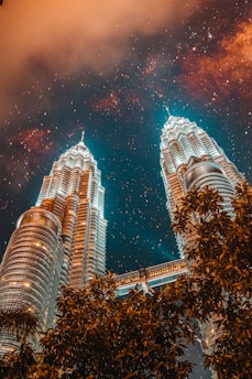 low angle photography of high rise building