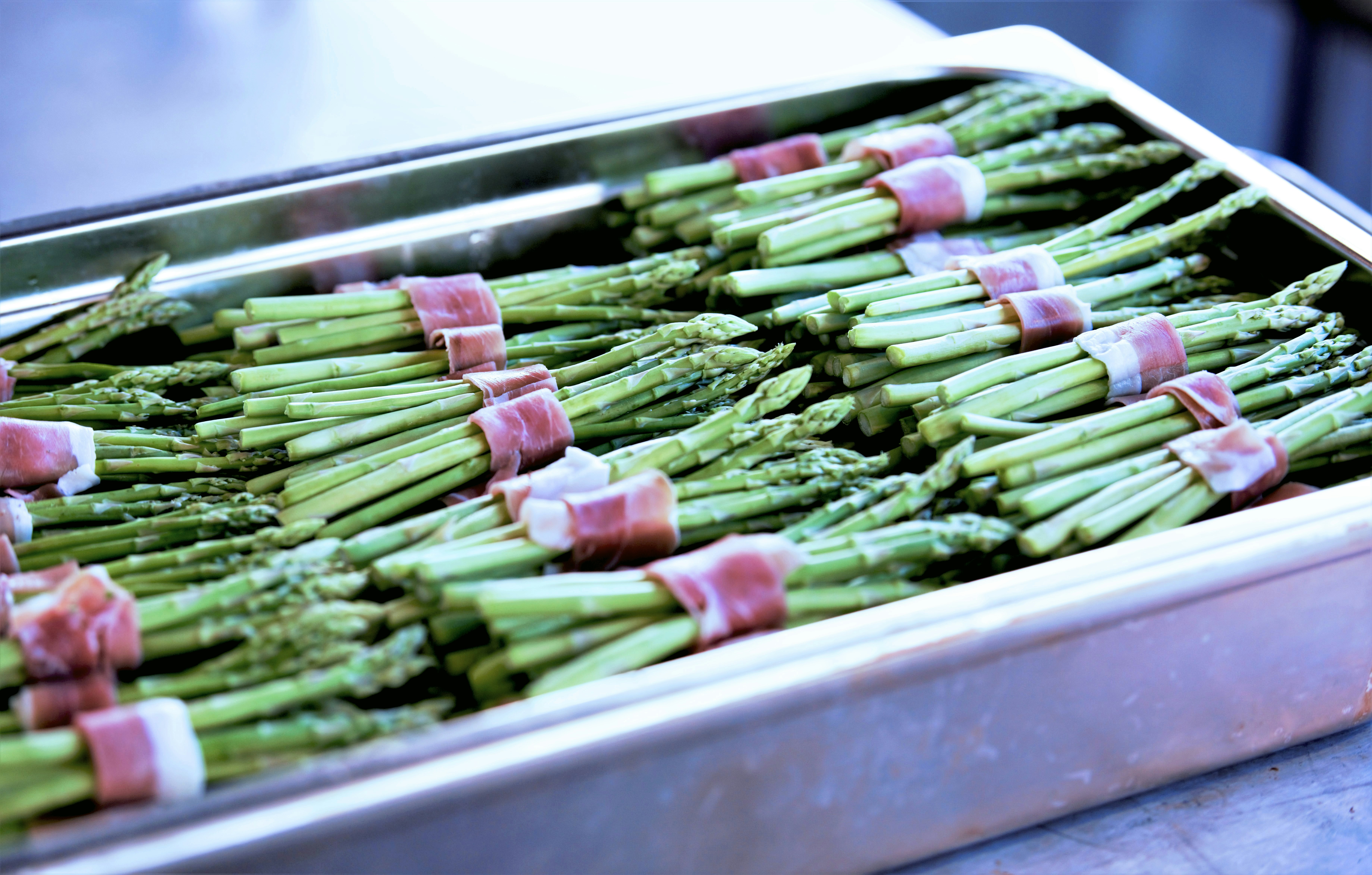 green vegetables on white ceramic tray
