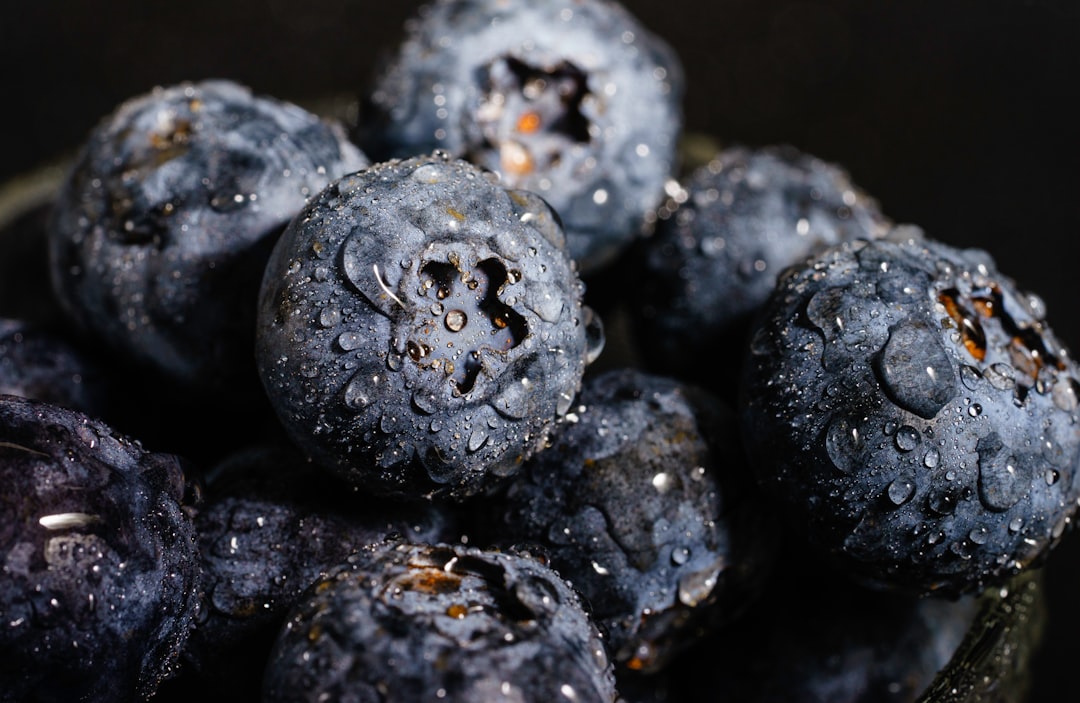 black berries in close up photography